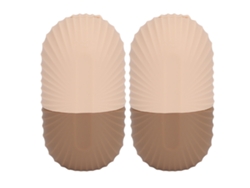 moldes de silicona lavables y resistentes a la temperatura para rodillo facial de hielo de 100 ml, ideales para el cuidado de la piel en casa o para viajes. Color marrón.