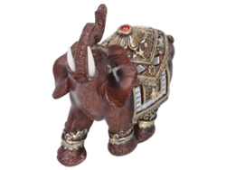 Estátua De Elefante Em Resina Decorativa Para Mesa Sala De Estar Símbolo De Sorte 11x6x11cm Vermelha M