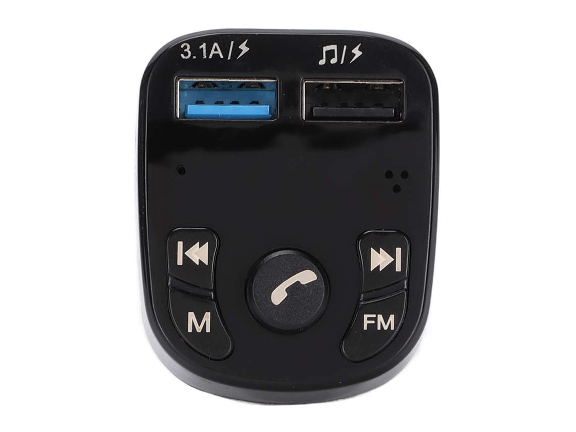 Transmisor Fm Bluetooth Para Coche Con Micrófono Manos Libres Y Reproductor De Música Mp3