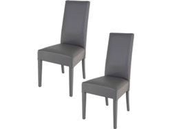 Conjunto de 2 Cadeiras T M C S Luisa (Cinzento Escuro - 99x46x55 cm - Madeira)