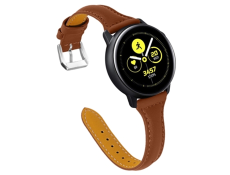 Correa de piel auténtica 20mm para Samsung Galaxy Watch Active/Active 2/Gear S3 Classic/S3 Frontier/Huami Amazfit Youth Edition/Sport Edition - cas...
