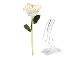 Oro rosa de 24k con base, decoración para el Día de San Valentín y aniversarios.