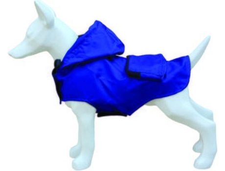 Abrigo de Lluvia para perros FREEDOG Bolsillo 25 cm Azul