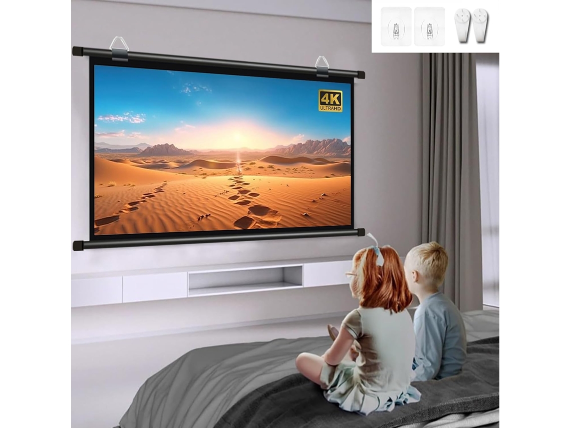 Pantalla De Proyección Portátil De 40 Pulgadas, Pantalla Para Proyector De Vídeo, Formato 16:9/4:3, Pantalla