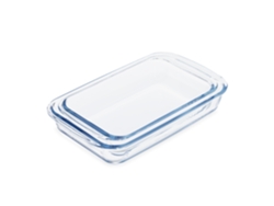 Conjunto De Formas De Vidro Relaxdays, 2 Tamanhos, Para Lasanha, Gratinado, Tiramisu, Lavável Na Máquina De Lavar Louça.