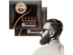 Champú Para Oscurecer La Barba, 20 Unidades De Tinte Natural Para Barba Y Bigote, Color Negro, Con Guantes.