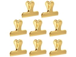 2026da-set De 8 Clips De Bolsa De Acero Inoxidable Resistente, Cierre Duradero Para Cocina Y Hogar - Oro