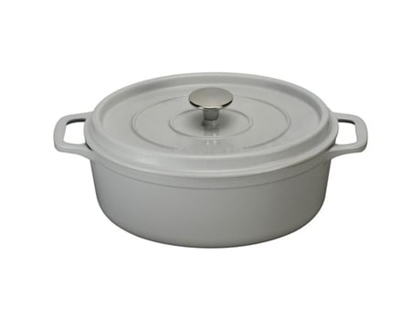 Cacerola ovalada de hierro fundido esmaltado 31cm gris 403312 - INVICTA