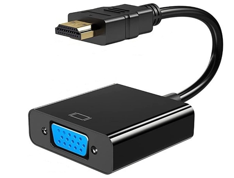 Adaptador HDMI a VGA 1080P HDMI macho a VGA hembra para computadora escritorio negro BISBISOUS