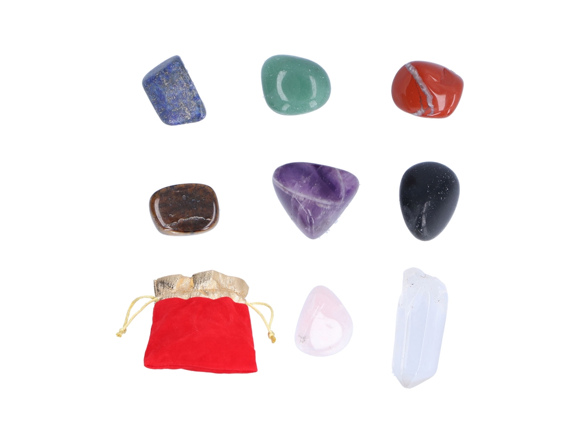 2026 Store-set De 8 Piedras Cristal Para Curación Y Equilibrio De Chakras Con Bolsa De Almacenamiento Para Hogar Y Oficina