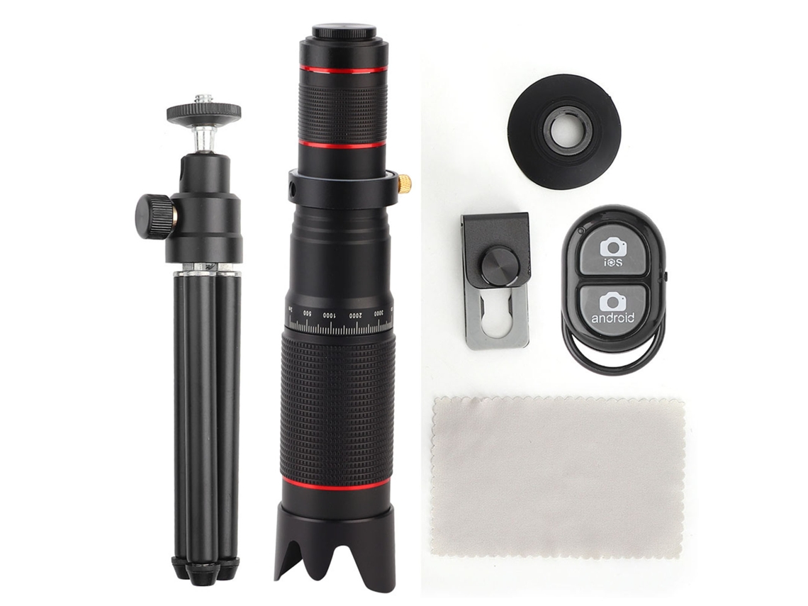 Lente De Zoom Para Cámara De Teléfono (zoom 36x Hd 4k) Lente Telescópica Ajustable