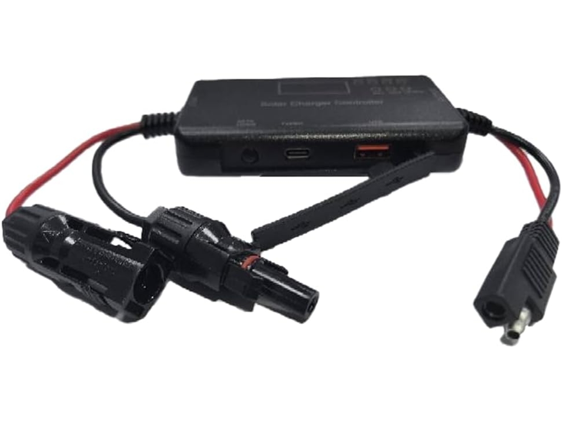 Controlador De Carga Solar Pwm De 20 A Con Puertos De Salida Usb Y Tipo C Para Paneles Solares: