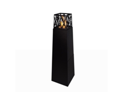 Chimenea de jardín de bioetanol para exterior Vulcano Nero 40x40x145 mm