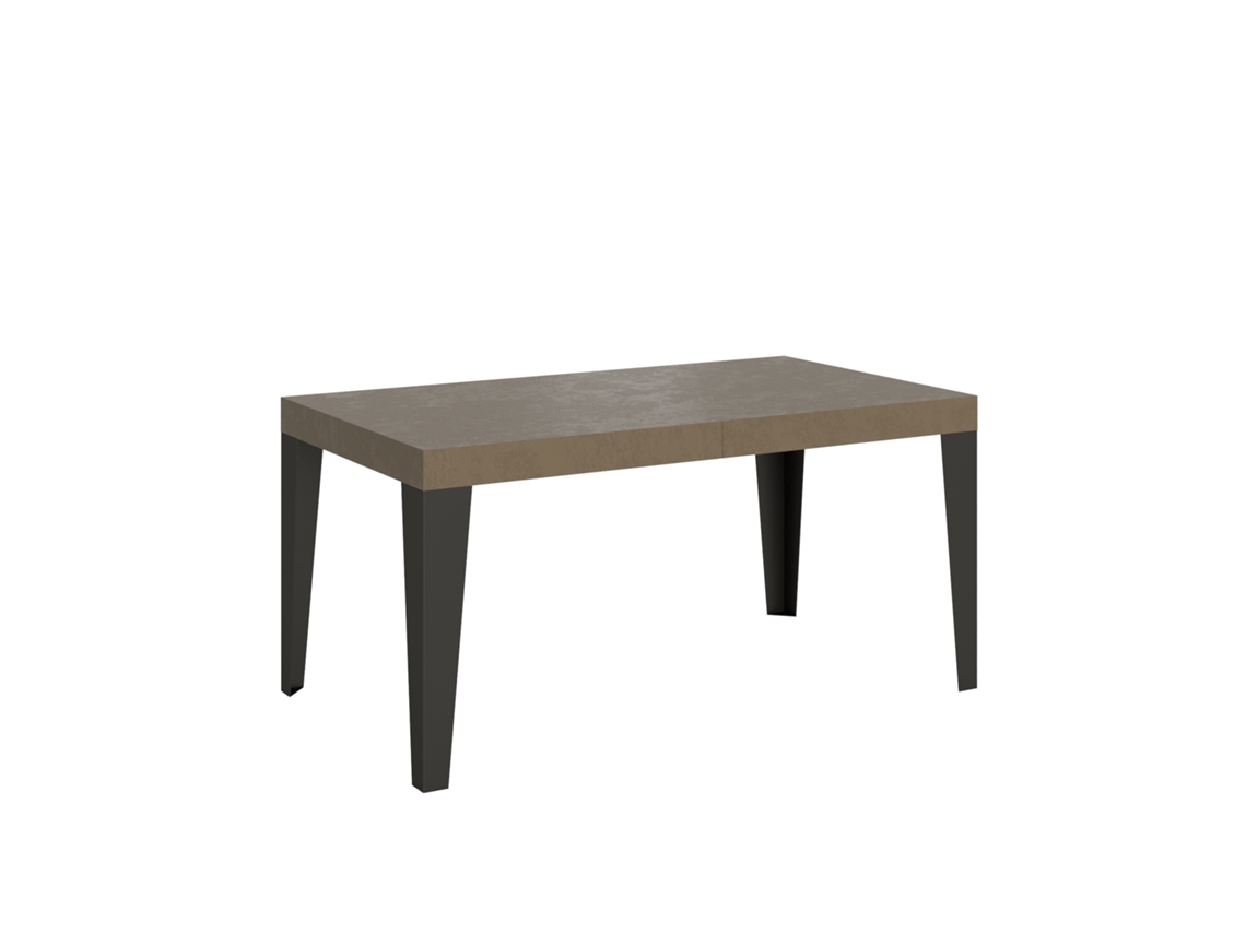 Mesa Extensible 160/420x90 cm Flame Premium Gris Paloma con Patas Antracita Itamoby