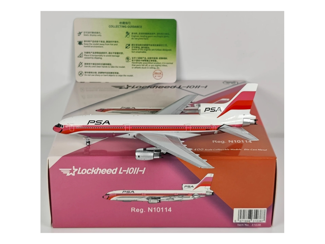 Modelo De Avión De Aleación Pacific Southwest Airlines L-1011 N10114 A Escala 1/400