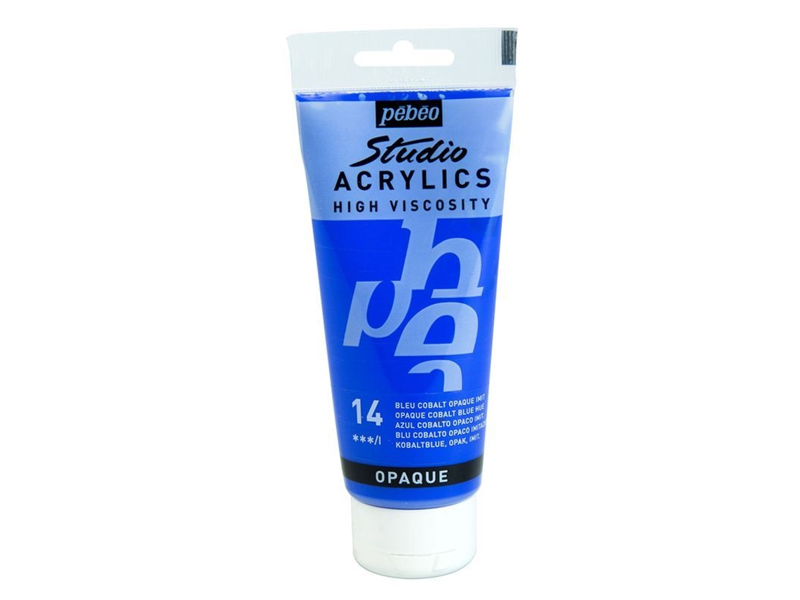 Tinta Acrílica PÉBÉO (Opaca - Azul Cobalto - 100ml)