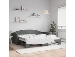 Sofá Cama Nido Tela Gris Oscuro 100x200 Cm