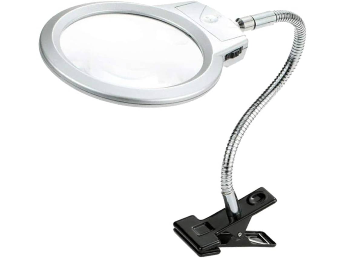 Lámpara De Escritorio Led Con Clip, Lupa Con Brazo Flexible Para Leer Y Trabajar.