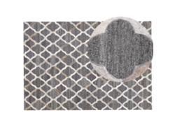 Alfombra BELIANI Rolunay de Jacquard, Piel de vaca Gris 160x230