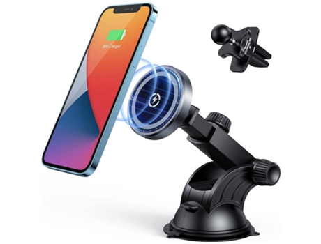 Cargador Mag Safe Car Mount Wireless Dock Phone Holder para iPhone 13 YIZHOOD Negro