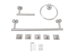 Juego de accesorios de baño (toallero y portarrollos)