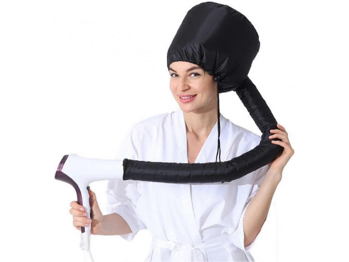 Touca Para Secador De Cabelo - Seque O Cabelo Rapidamente - Touca Térmica Para Secador De Cabelo Preta