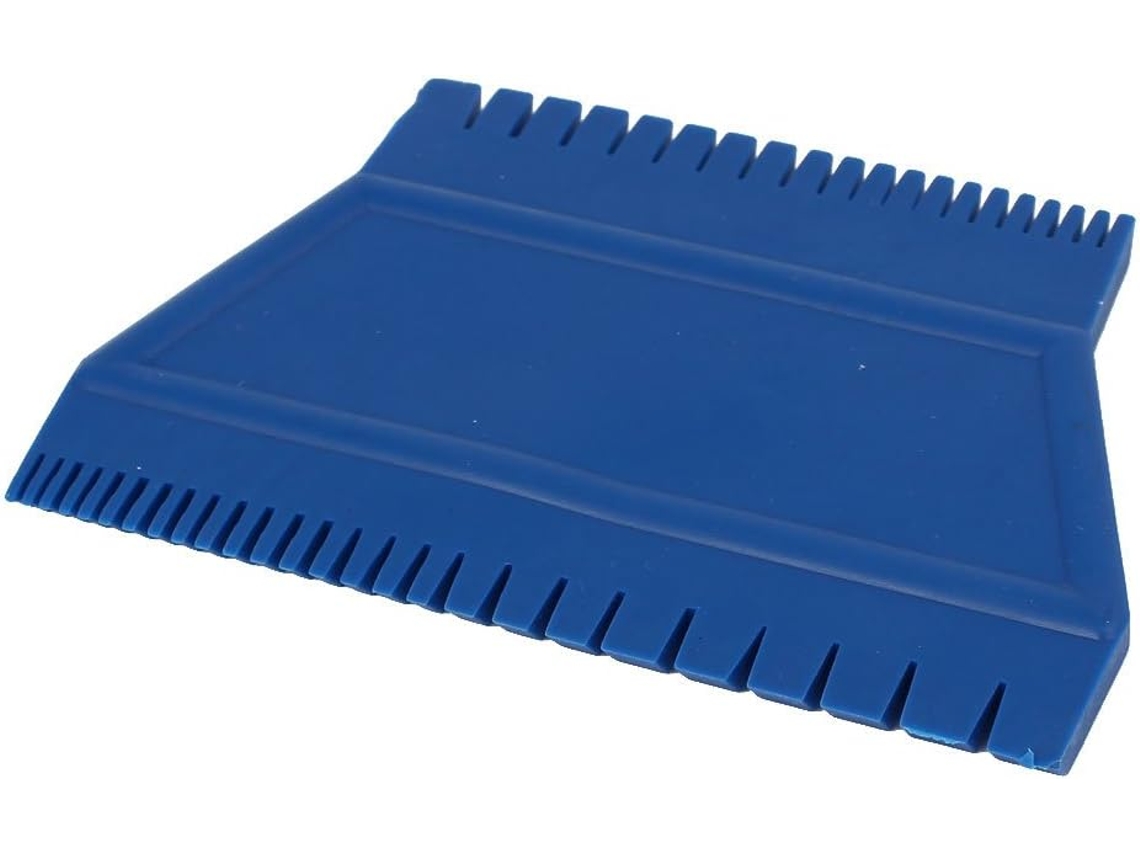 Ms15 Arte De Pared Raspador Trapezoidal De Caucho Con Vetas De Madera 12cmx7.7cm Azul
