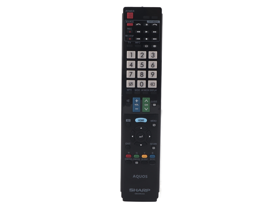 Controle Remoto Universal Infravermelho Gb039wjsa Para Tv Sharp, Sem Programação, Material Abs
