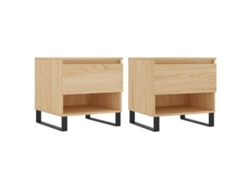 Maison Exclusive - Mesas De Centro 2 Uds Madera Ingeniería Roble Sonoma 50x46x50cm