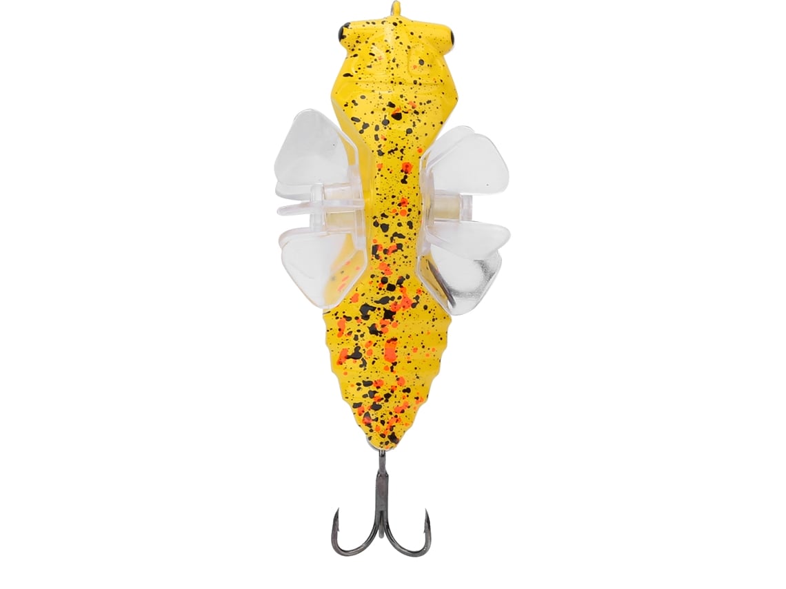 Danu26-señuelo De Pesca Biónico Cigarra Duro Con Hélice Giratoria Y Anzuelo Triplo 7.5cm Y238-8