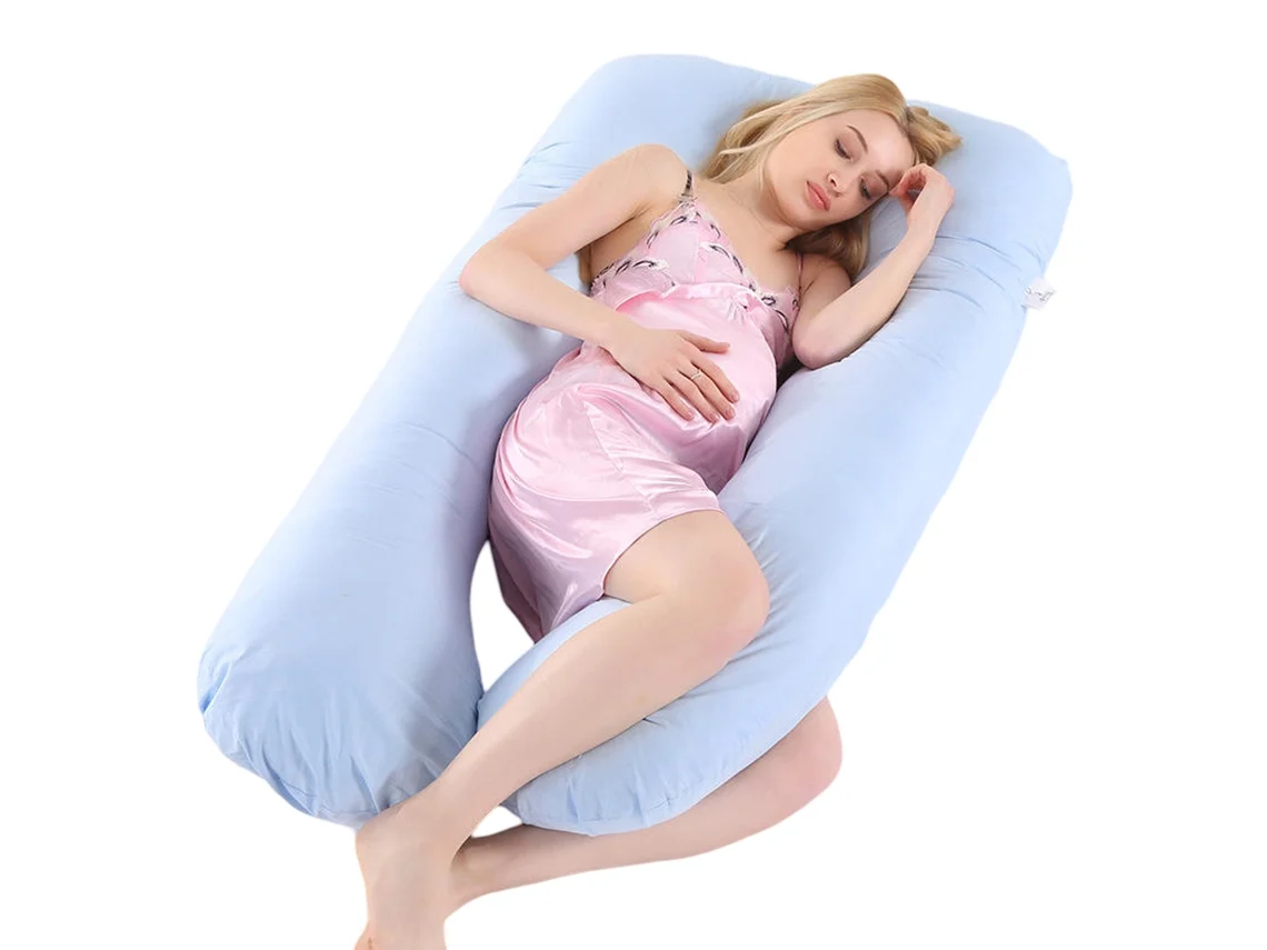 Almohada Para Embarazadas, Almohada En U Desmontable Y Lavable, Gran Cojín De Espalda