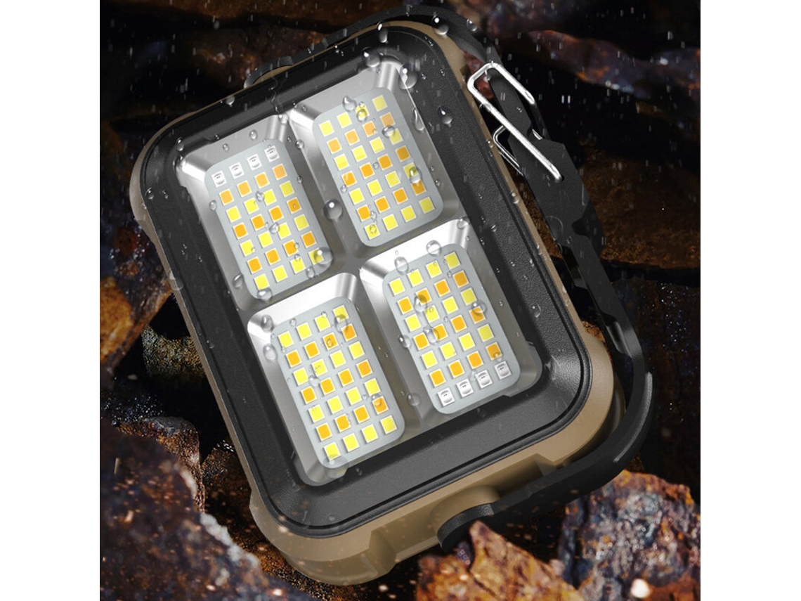 Lámpara portátil Lámpara de trabajo portátil Energía solar Carga USB Exterior Emergencia Impermeable Camping Luz fuerte