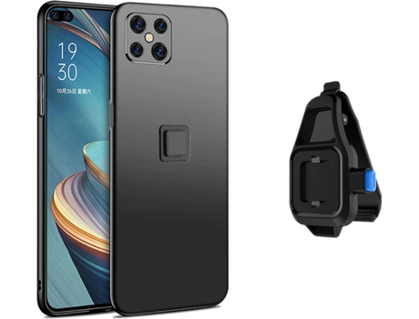 Funda Oppo Reno4 Z 5G Turtleshell Rígida con Soporte de Cintura Negro