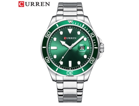 Relojes para Hombre Relojes de Pulsera con Correa Reloj de Negocios con Calendario de Cuarzo Resistente al Agua para Hombres-Concha Blanca Verde LU...