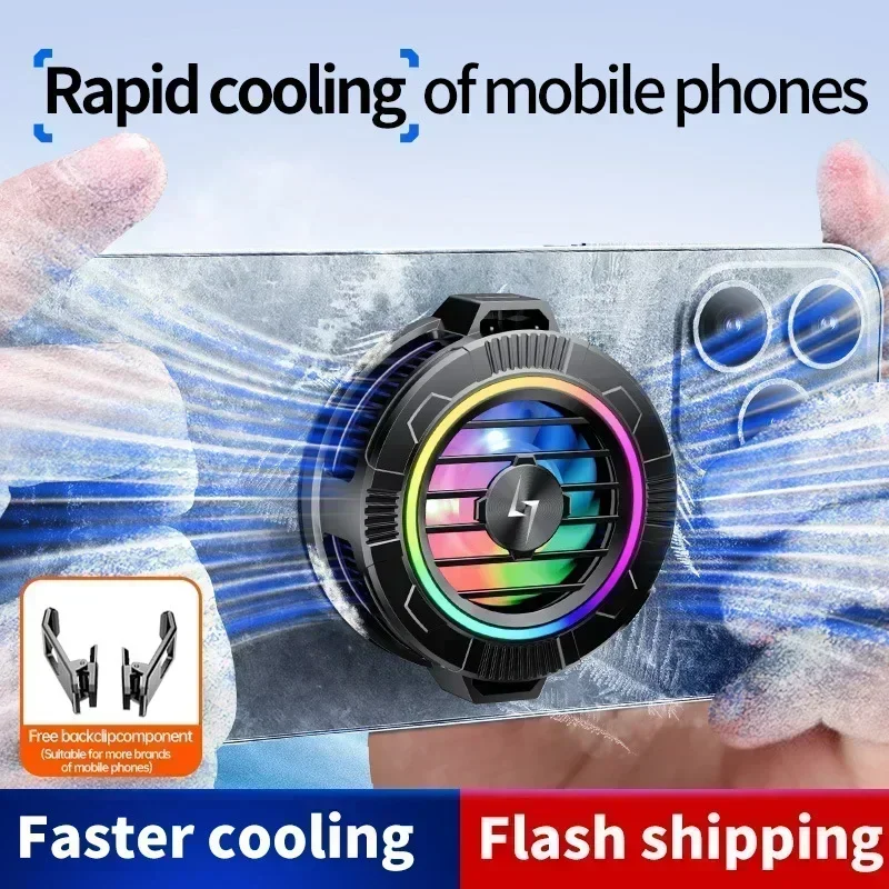 Radiador De Ventilador De Refrigeración Semiconductor Para Teléfono Móvil Con Clip Magnético/trasero, Refrigerador Para Juegos 2 En 1