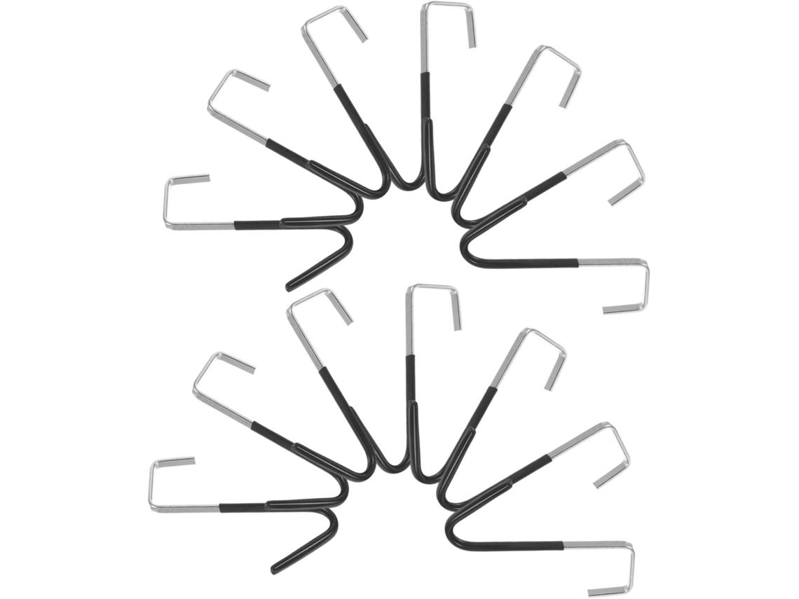 Juego de ganchos de metal para cocina, color negro.