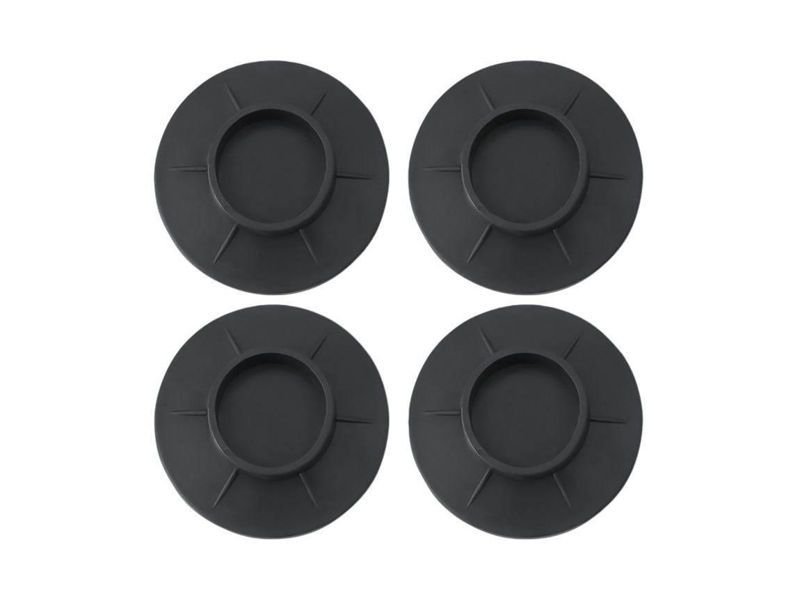 Juego de 4 almohadillas antivibración para lavadora, base estable y antideslizante, color negro, Tommy01