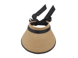 Sombrero De Paja De Ala Ancha Con Lazo Ajustable, Sombrero De Playa De Verano Para Mujer.