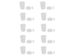 10 Vasos Desechables Para Té Con Leche Con Tapa, Plástico Apto Para Uso Alimentario, Resistentes A Altas Temperaturas, 700 Ml.