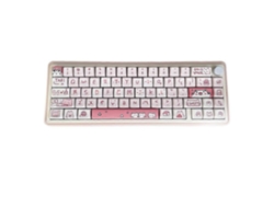 Teclado mecánico de 146 teclas con temática de gato rosa para escribir y jugar. Ly Ebike