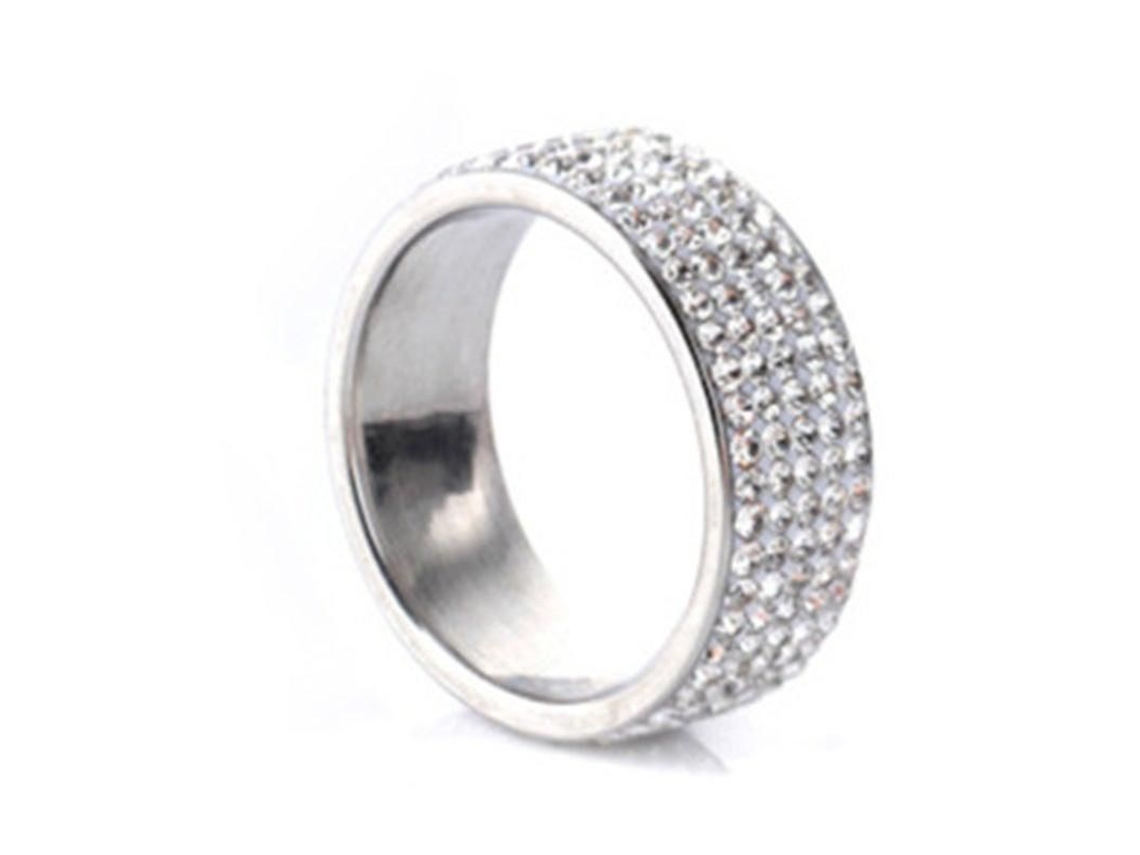 2026-anillo De Compromiso De Acero De Aleación Cz Para Mujer Moda