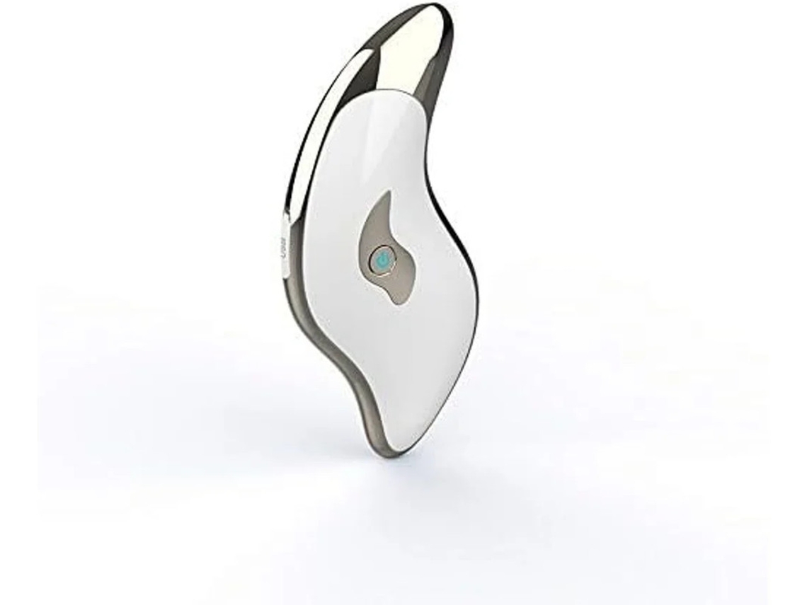Gua Sha - Herramienta de belleza para el cuidado de la piel, ideal para rostro y cuello, con calefacción, ideal para viajes, ideal para rostro, ojos y cuerpo, color blanco.