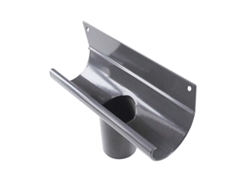 RENOPLAST R50 Conector Colgante de Aluminio para Cajas de Canalón DN 40mm Gris Canalones de lluvia Perfil de Borde