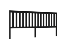 Maison Exclusive - Cabecero De Cama Madera Maciza De Pino Negro 206x6x101 Cm