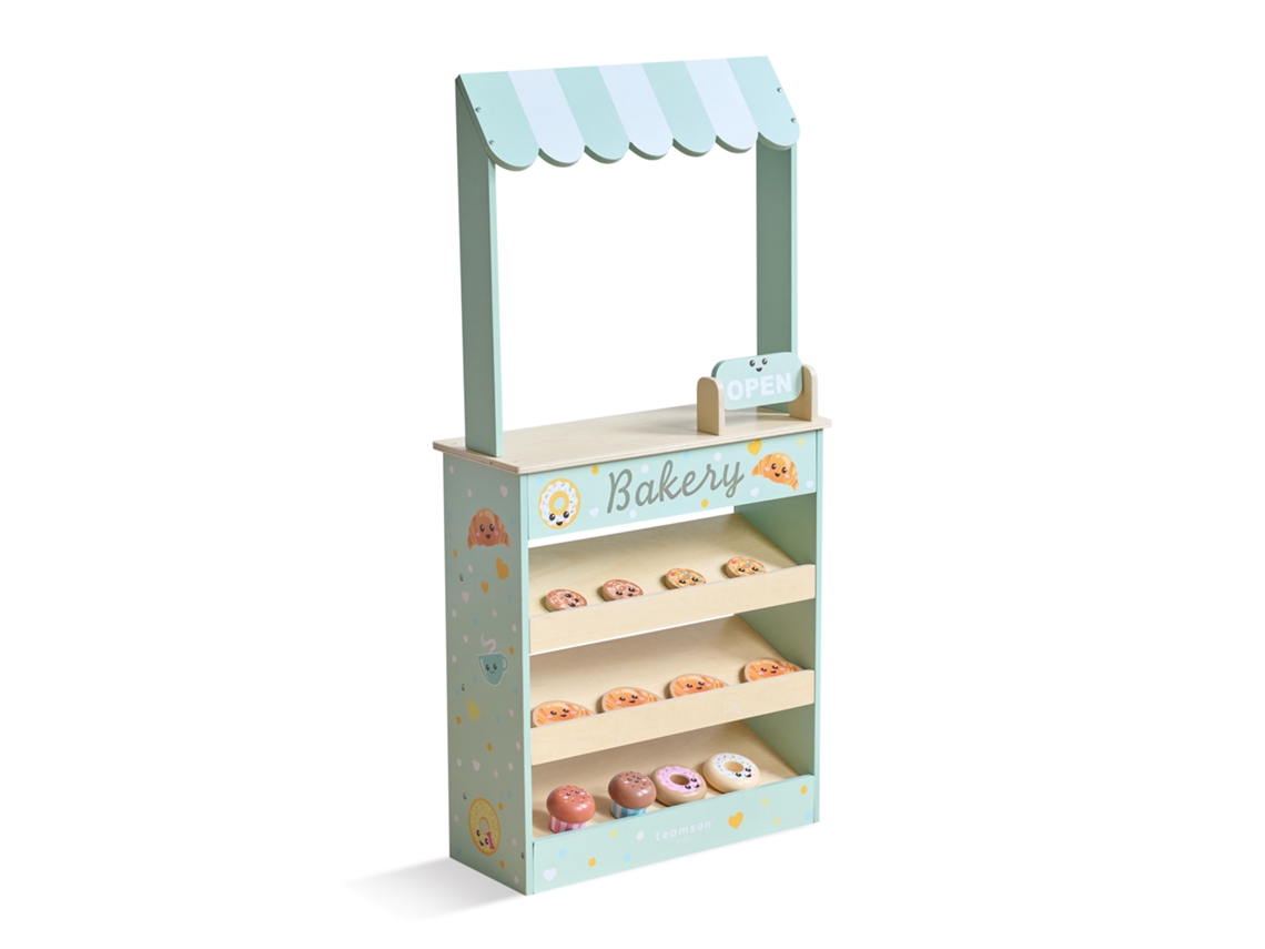Banco de panadería Jolly Pals de Teamson Kids (madera / 12 dulces)