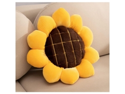2026-23066-almohada De Suelo Flor Girasol Suave Almohadón Forma Mat Almohadas Decorativas 15.35 Pulgadas