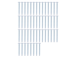 50 tornillos autorroscantes de acero al carbono galvanizado con cabeza redonda y arandela, 4,2 x 50 mm, kit de herrajes de fijación (sin marca).
