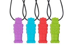 Ats-4pcs Collares Masticables Sensoriales Para Niños Juguete De Silicona Chupete Collar Masticable Herramienta De Masticación