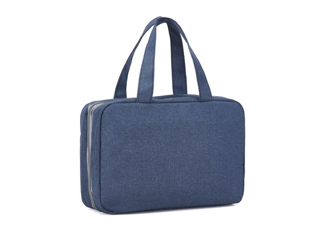 Bolsa De Cosméticos Portátil Impermeable Con Gancho, Mochila De Almacenamiento De Toiletries Para Viaje, Azul