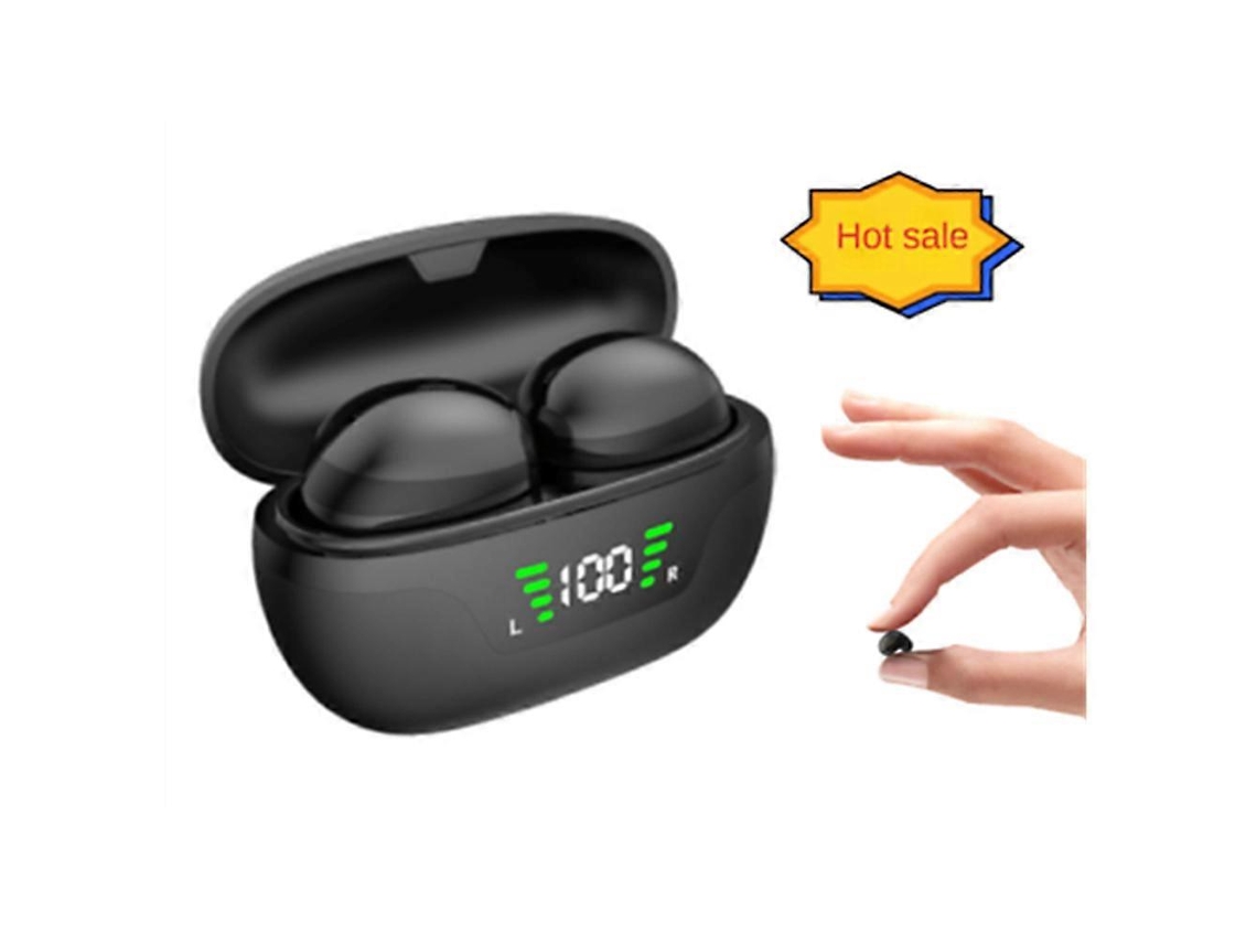 Auriculares inalámbricos ultrapequeños compatibles con Bluetooth con pantalla digital invisible y batería de larga duración. Ly Ebike
